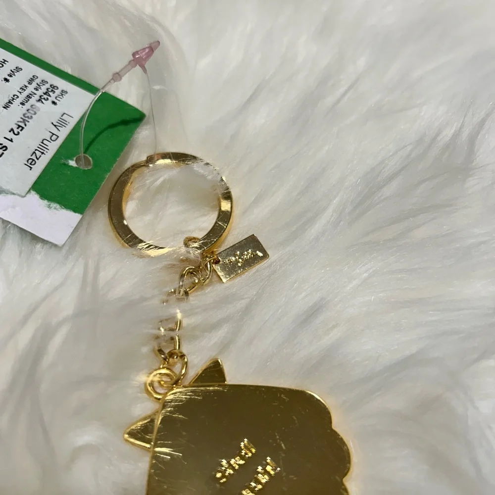 Lilly Pulitzer Shell Yeah Seashell Shaped Keychain Hotty Pink Biggest Fan Print - Picture 8 of 8